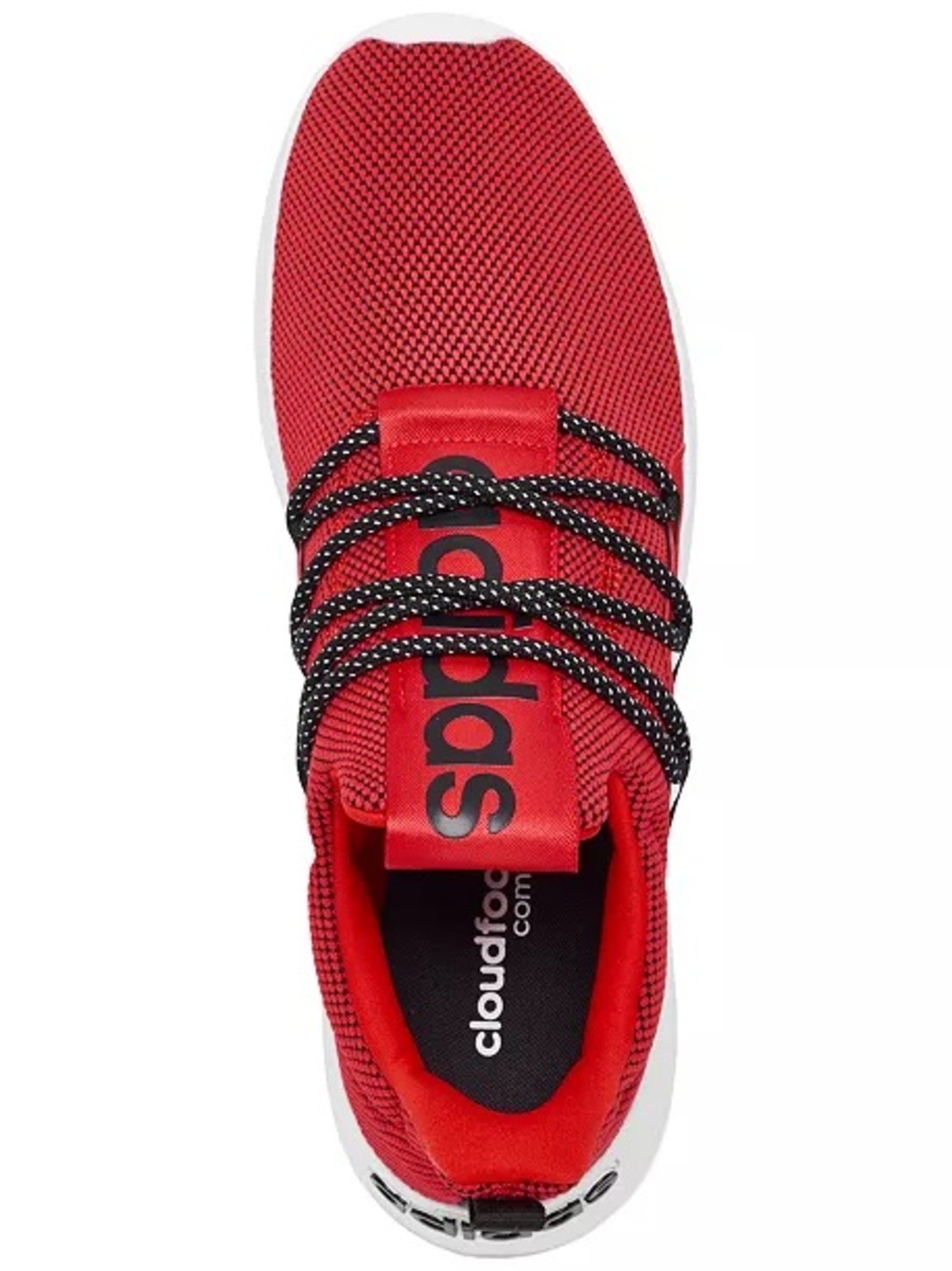 adidas Red Mesh Cloudfoam Sneakers with Black Laces